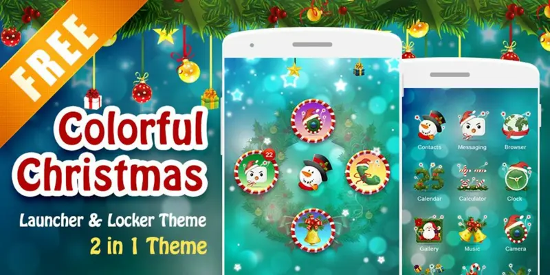 GO Colorful Christmas Big Theme android App screenshot 0