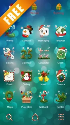 GO Colorful Christmas Big Theme android App screenshot 1