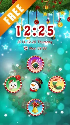 GO Colorful Christmas Big Theme android App screenshot 3